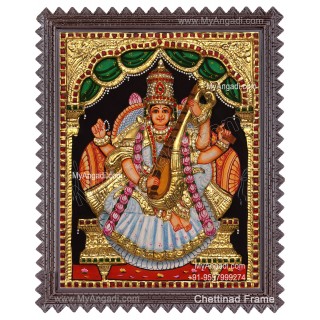Saraswathi 3D Tanjore Painting