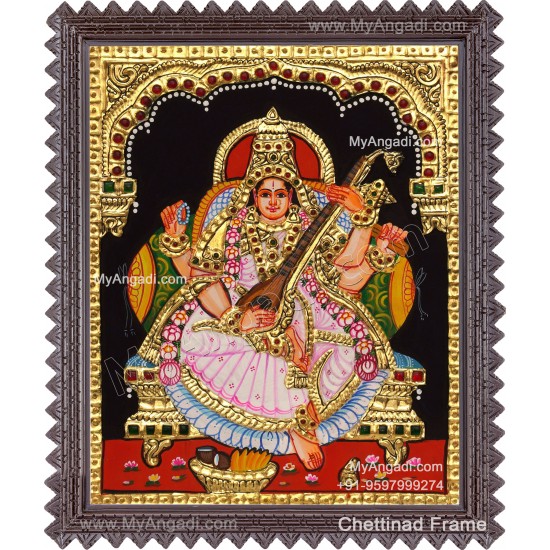 Saraswathi Tanjore Painting