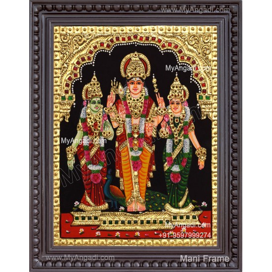 Valli Deivanai Murugan Tanjore Painting