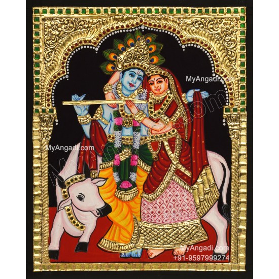 Radha Krishna Tanjore Painting
