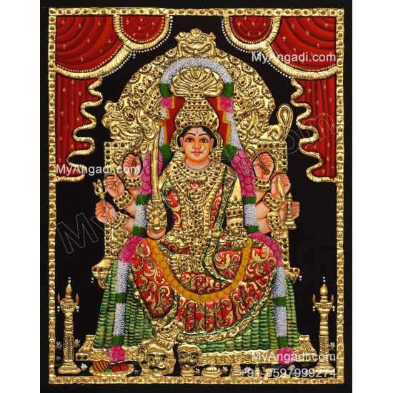 Samayapura Mariamman Tanjore Painting