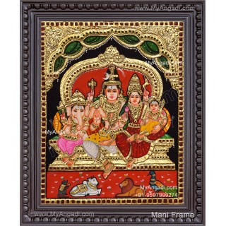 Siva Family Tanjore Painting