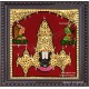 Balaji with Garudan and Hanuman Tanjore Painting