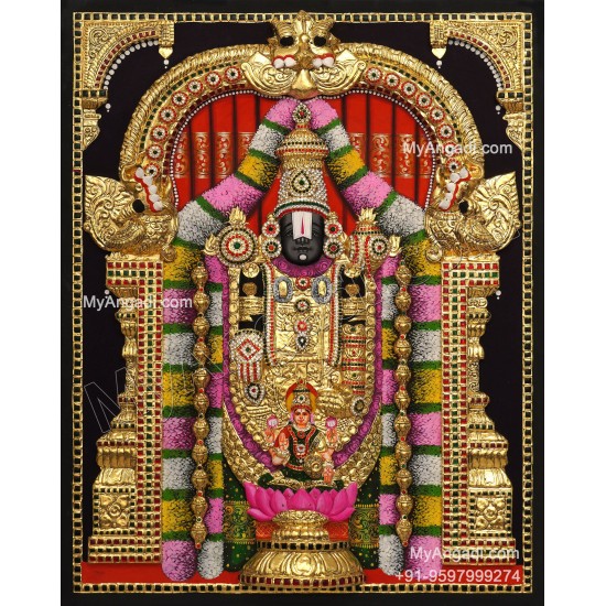 3d Balaji Lakshmi Tanjore Painting