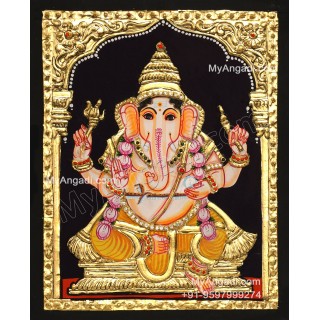 6 God - Ganesha, Lakshmi, Saraswathi, Balaji, Murugan,Kamatchi Tanjore Paintings