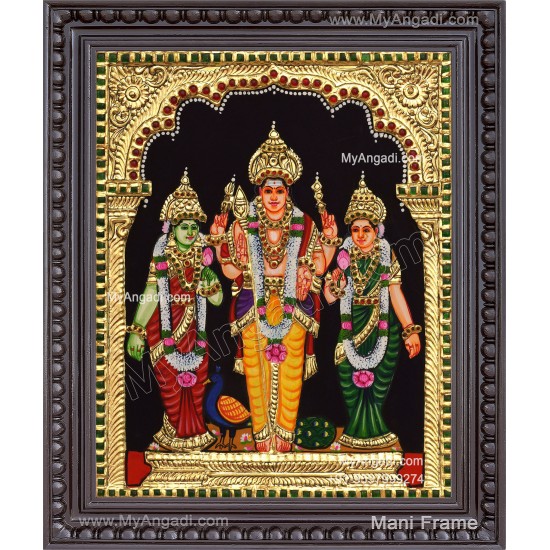 Murugar valli deivanai Tanjore Painting