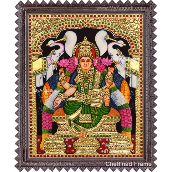 Gajalakshmi Tanjore Painting