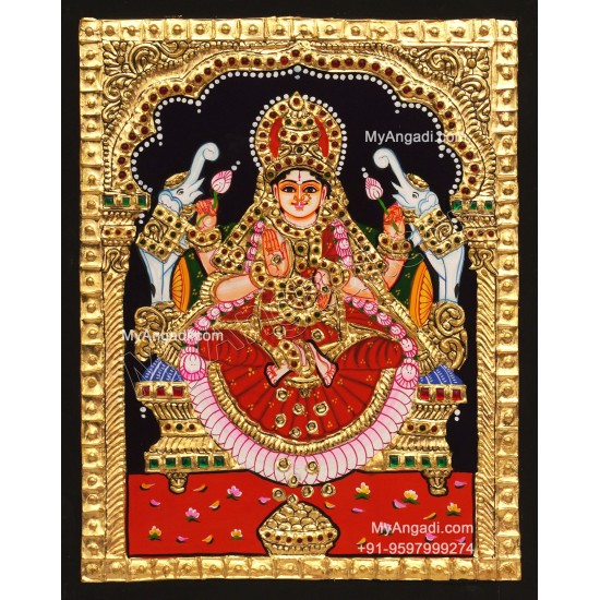 Gajalakshmi Tanjore Painting