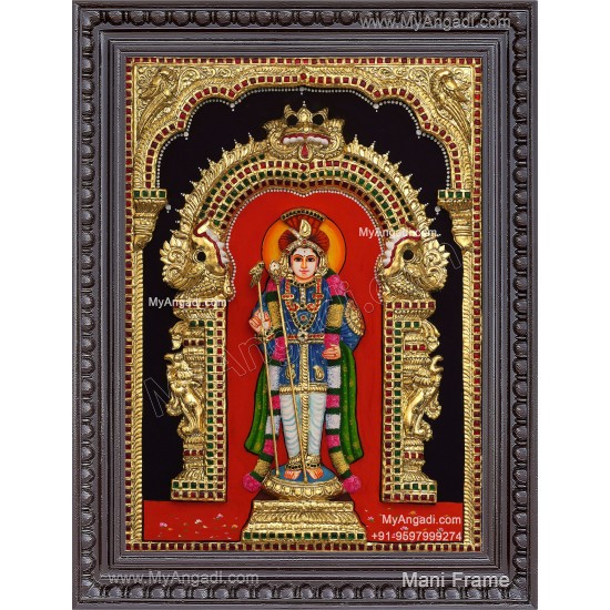 palani Raja Alangara Murugan 3D Tanjore Painting