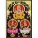 Ganesha Lakshmi Saraswathi Tanjore Painting