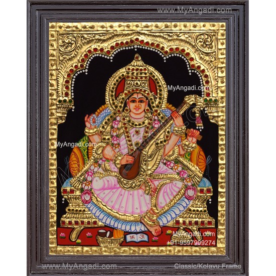 5 Set Ganesha Murugan Balaji Lakshmi Saraswathi Tanjore painting