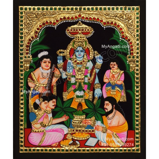 Sathya Narayana Swami Tanjore Painting