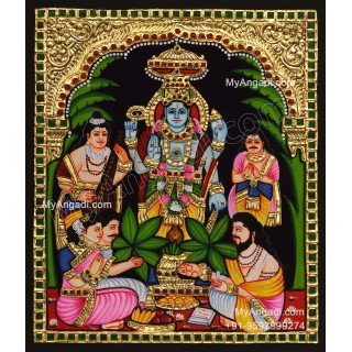 Sathya Narayana Swami Tanjore Painting