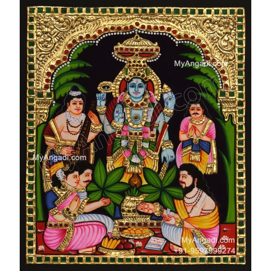 Sathya Narayana Swami Tanjore Painting