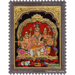 Shiva Parivar Tanjore Painting