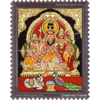 Shiva Parivar Tanjore Painting