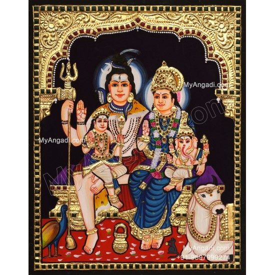 Shiva Family Tanjore Painting