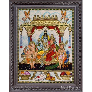 Shivan Family Tanjore Painting