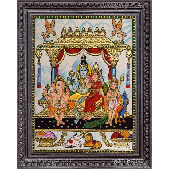 Shivan Family Tanjore Painting