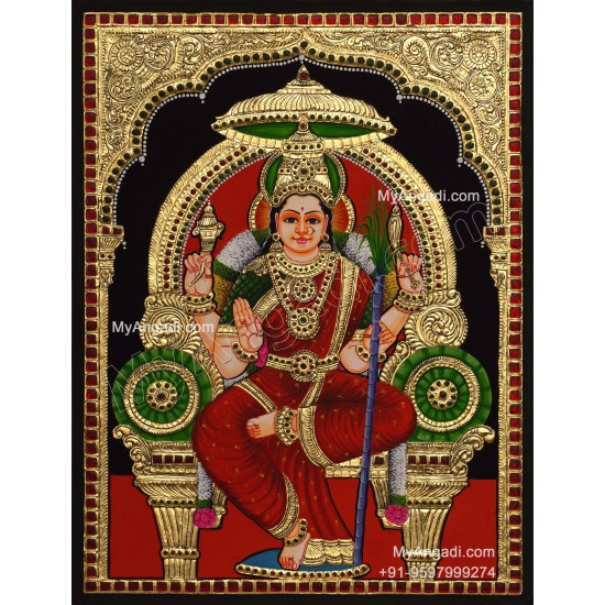 Kamatchi Amman Tanjore Painting