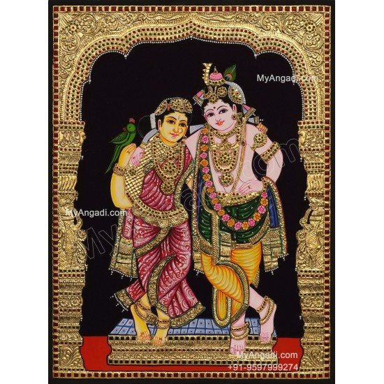 Radha Krishna Tanjore Painting