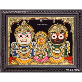 Jagannath - Krishna Balaram Subathra Tanjore Painting