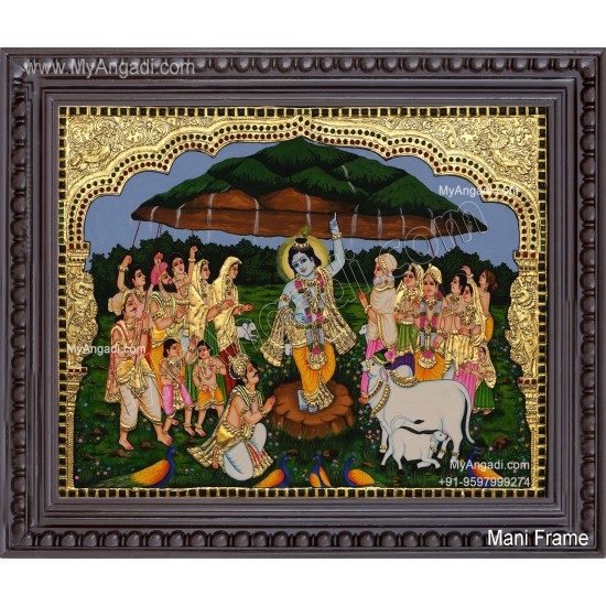 Govardhana Krishna Tanjore Painting
