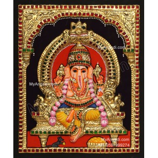 5 Set Ganesha Murugan Balaji Lakshmi Saraswathi Tanjore painting