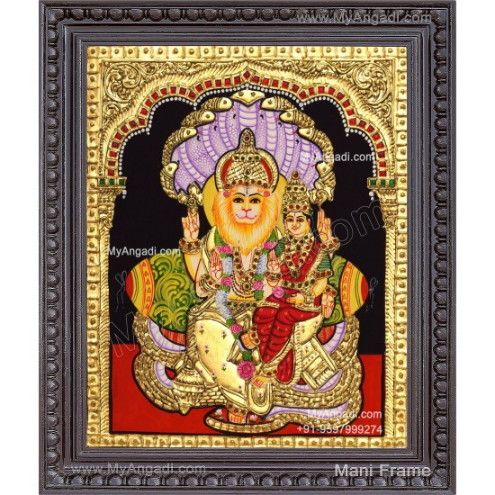 Narasimar Tanjore Painting, Lakshmi Narasimhar Tanjore Painting