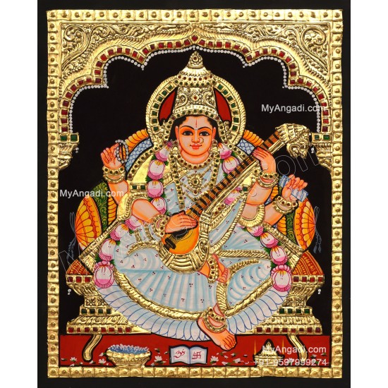 Saraswathi Tanjore Painting