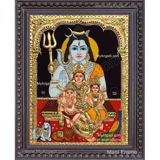 Shiva Family Tanjore Painting