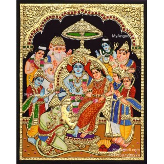 Ramar Pattabhisekam Tanjore Painting