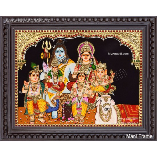 Shiva Family Tanjore Painting