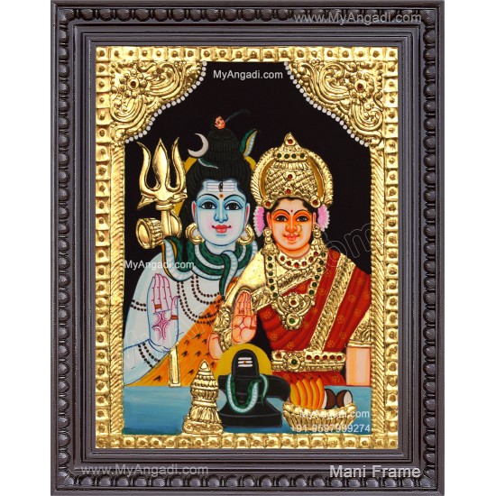 Shivan Parvathi Tanjore Painting