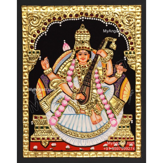 Saraswathi Tanjore Painting