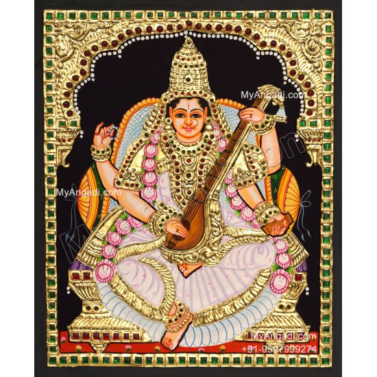 Saraswathi Tanjore Painting