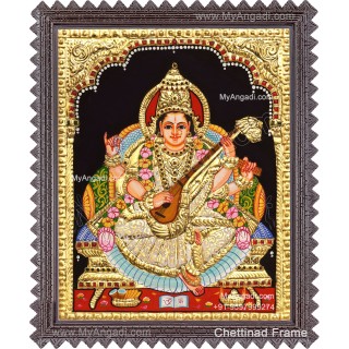 Saraswathi Tanjore Painting