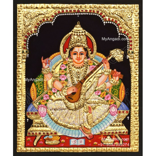Saraswathi Tanjore Painting