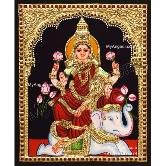 Gajalakshmi Tanjore Painting