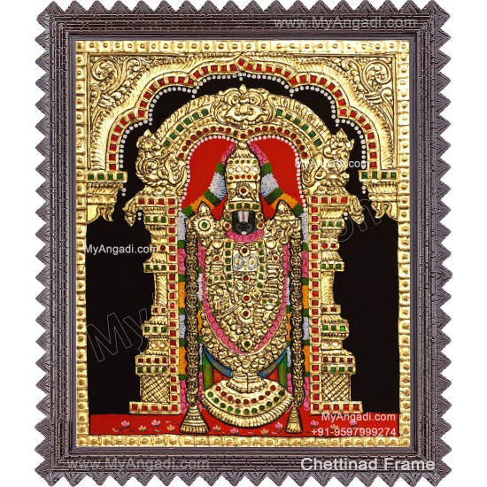 Venkateshwara  Swamy Tanjore Painting