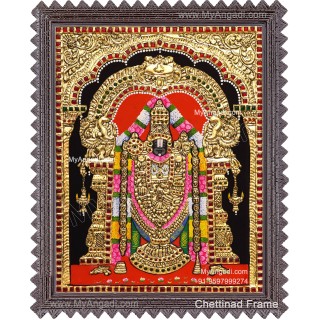 Venkateshwara  Swamy Tanjore Painting
