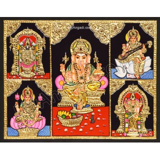 5 Panel  Tanjore Painting