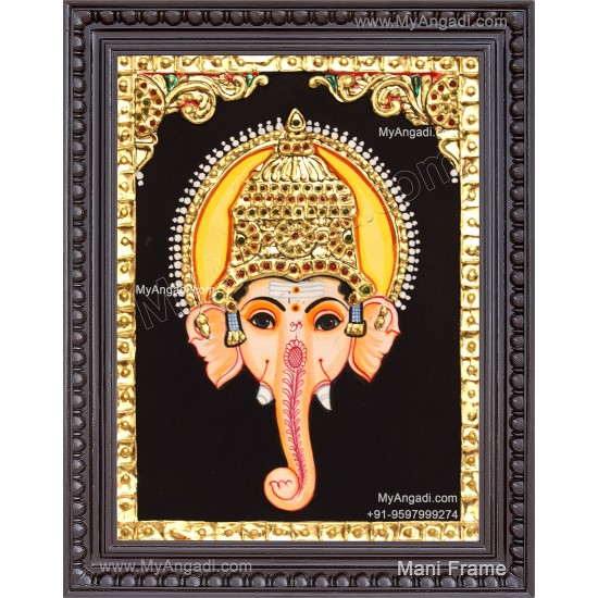 Ganesha face Tanjore Painting