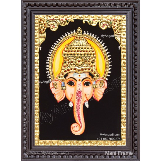 Ganesha face Tanjore Painting