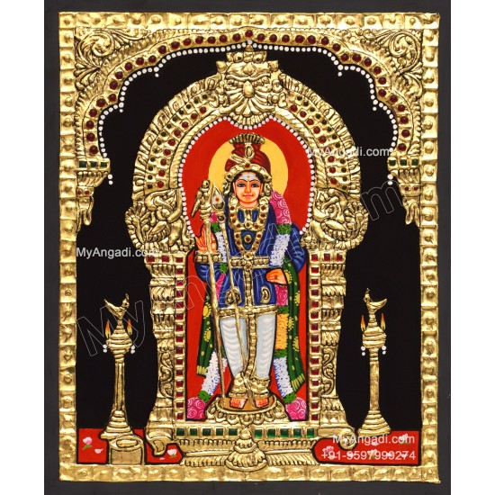5 Set Ganesha Murugan Balaji Lakshmi Saraswathi Tanjore painting