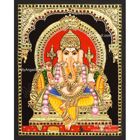5 Set Ganesha Murugan Balaji Lakshmi Saraswathi Tanjore painting