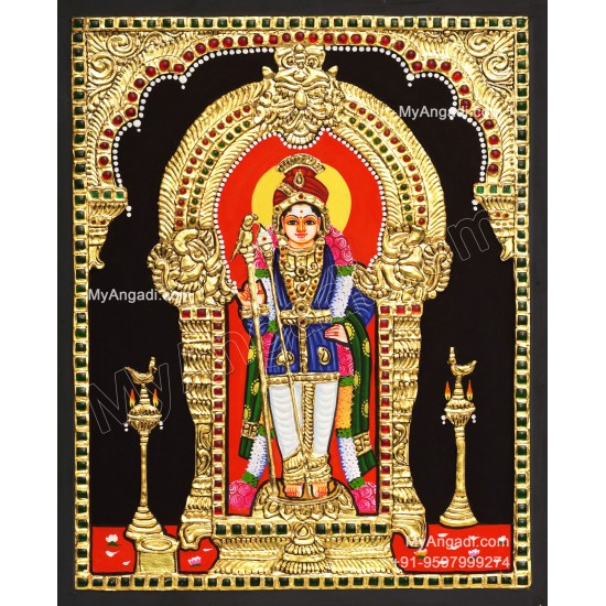 5 Set Ganesha Murugan Balaji Lakshmi Saraswathi Tanjore painting