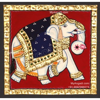Elephant Tanjore Painting