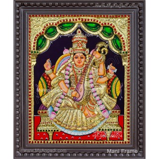 Saraswathi 3D Tanjore Painting Saraswathi 3D Tanjore Painting