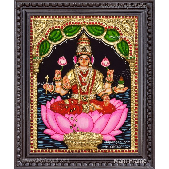 3D Lakshmi Devi Tanjore Painting